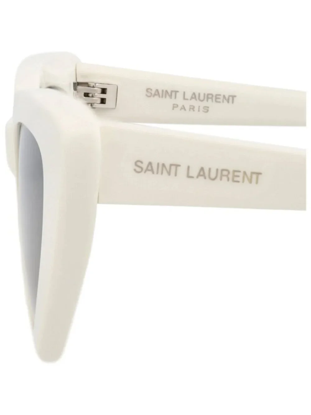 New Saint Laurent Women's Sunglasses Cat Eye Recycled Acetate Frame White White
